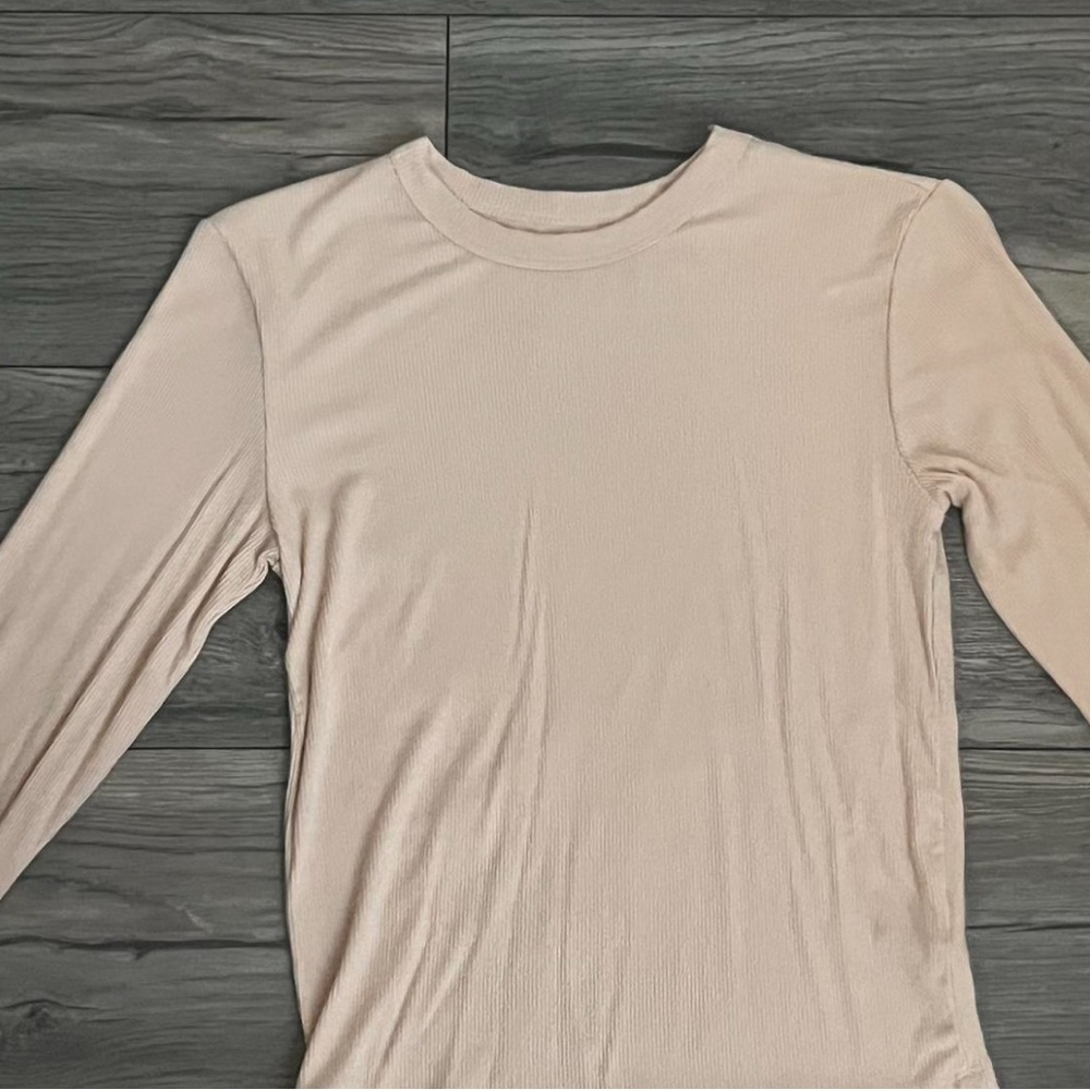 Pink Rose Soft Cream Long Sleeve Tee